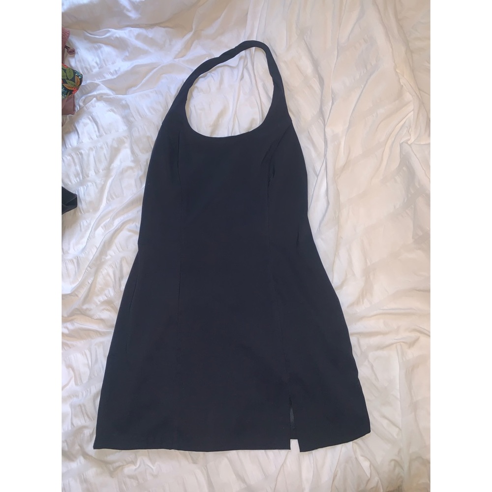 Vintage navy halter dress